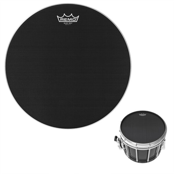 Remo หนังสแนร์มาร์ชชิ่ง Black Max Mylar Bottom Marching Snare Drumhead หนังบน 14″